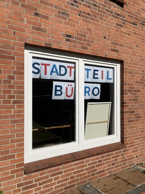 Fenster des Stadtteilbüro St. Jürgen