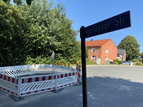 Baustelle Gallberg/Klensbyer Straße - Schäden an der Straßenentwässerung