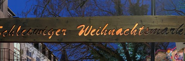 Eingangsschild des Schleswiger Weihnachtsmarktes