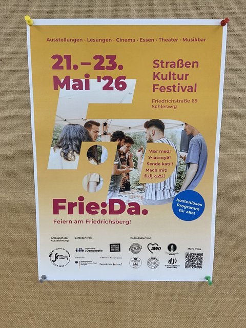 Plakat Straßenkulturfestival Frie:Da vom 21.–23.05.2026