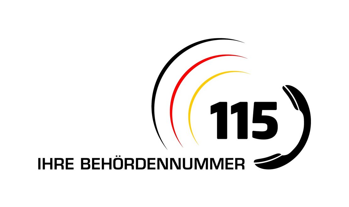 Farbiges Logo der Behördenrufnummer 115