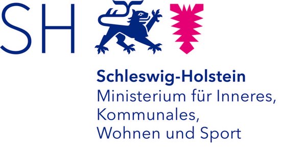 Logo des Ministeriums für Inneres, Kommunales, Wohnen und Sport des Landes Schleswig-Holstein