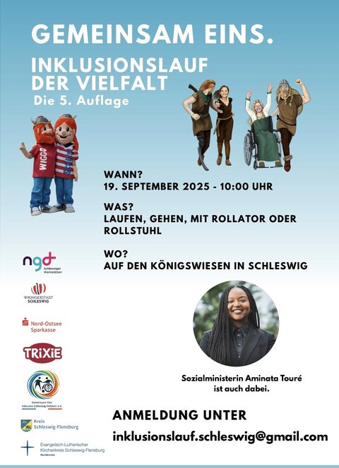 Plakat  „Inklusionslauf der Vielfalt: Gemeinsam Eins“, 19.09.2025