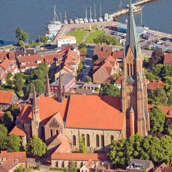 Bild der Stadt Schleswig von oben