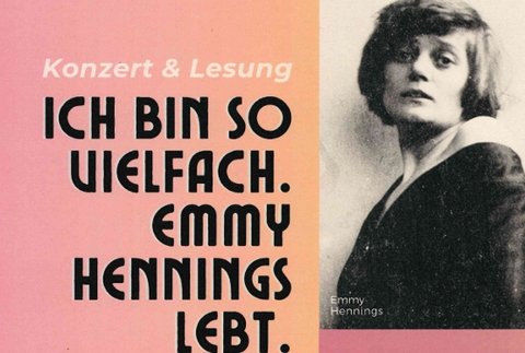 Schwarz-weiß Fotoaufnahme von Emmy Hennings: Ich bin so vielfach. Emmy Hennings lebt.