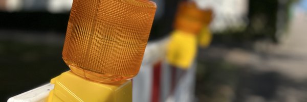 Absperrbaken für eine Verkehrssperrung