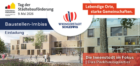 Einladung zum Baustellen-Imbiss im Parkhausquartier mit einer Grafik des Bürgerforums