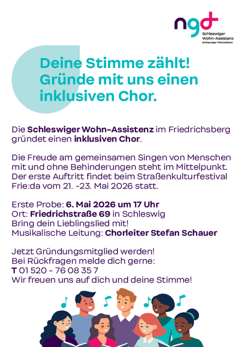 Aufruf zur Gründung eines inklusiven Chors in Schleswig