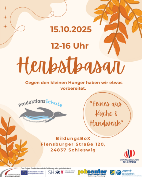 Flyer für den Herbstbasar 2025 - BildungsBox