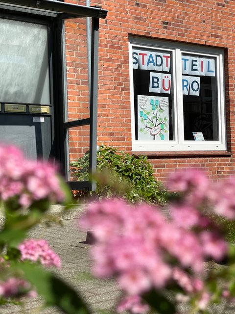Fenster des Stadtteilbüros St. Jürgen