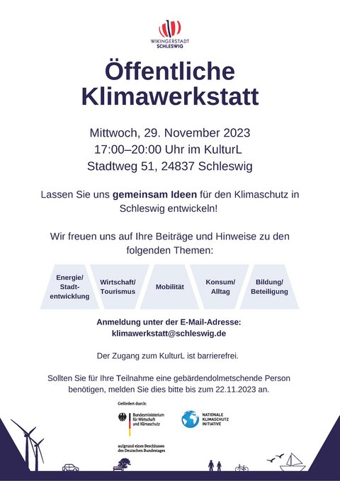 Plakat Einladung zur Klimawerkstatt