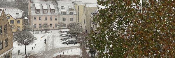 Der Rathausmarkt, der Dom und Autos sind mit Schnee bedeckt.