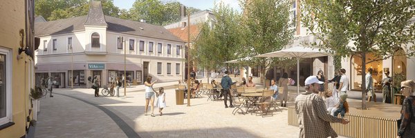 Visualisierung Kornmarkt aus Sicht der Mönchenbrückstraße