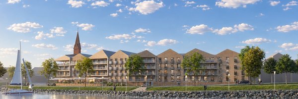 Visualisierung Lollfußquartier, Perspektive Schlei, Frontansicht